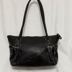 Tignanello Black Leather Shoulder Bag